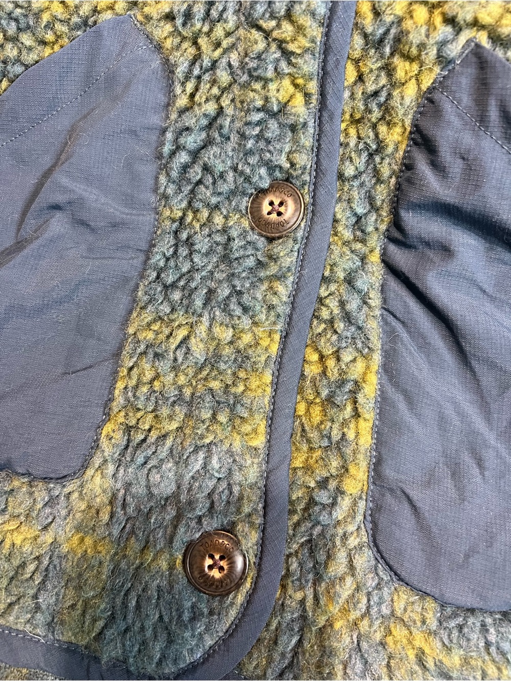 Toad & Co Sespe Sherpa Fleece Jacket Medium Blue Green - Picture 4 of 7